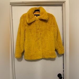Urban Republic Yellow Faux Fur Jacket